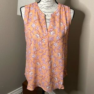 ❤️5/$25❤️ NWT Papermoon Peach Floral Sleeveless Top